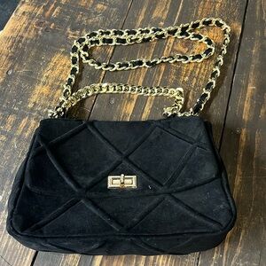 Suede cross body bag
